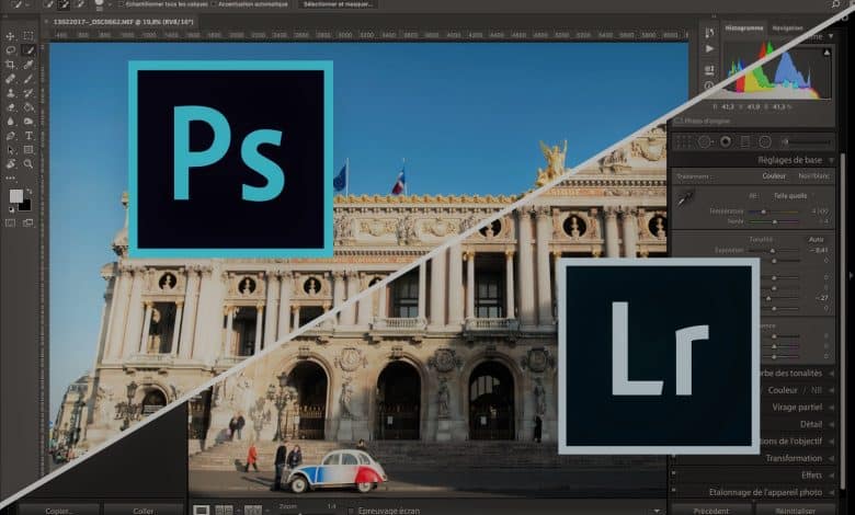 Comparaison entre photoshop et lightroom