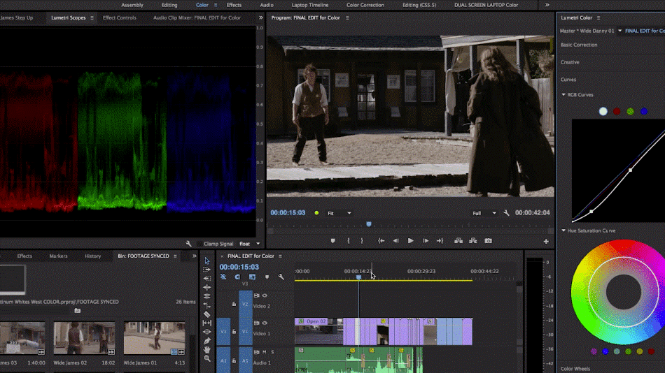 premiere pro étalonnage des couleurs